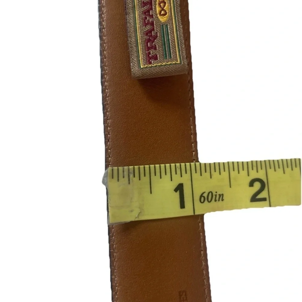 Trafalgar Men’s Belt Sz 42 BROWN Hand Made USA Soft Glove Leather Brass Buckle